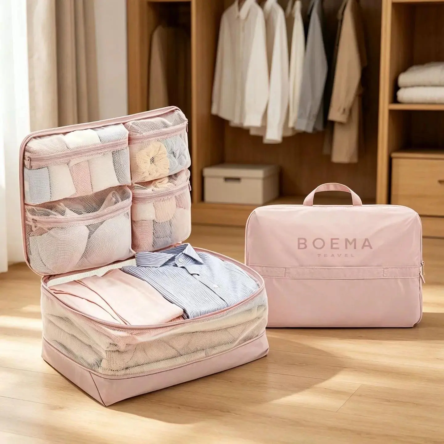 Comforter Storage Bag - Large Capacity Bedding Storage Bags Ultra Space Saving Self Compression Organizer, Washable Compression