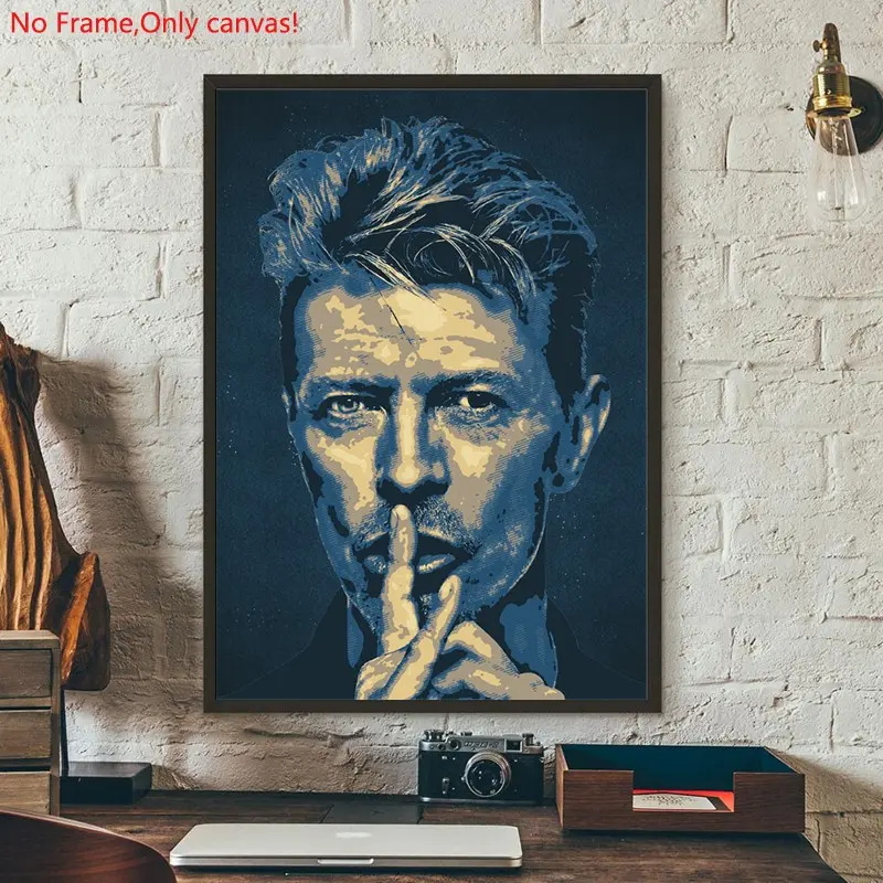1 piece/set frameless canvas painting print poster, Classic Character Album art，David Bowie ，a perfect gift for Music loves, ideal gift for bedroom, living room, dorm hallway, kitchen, mural, wall decoration, room decor
