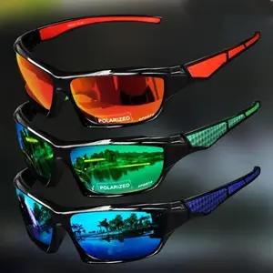 2026 NEW 3PCS polarized sunglasses for men with lightweight, fashion mirror lenses. Ideal for cycling, fishing, driving, and outdoor sports. Enhances night vision, reduces glare, and offers full UV protection, Polarized Mirror Sunglasses
