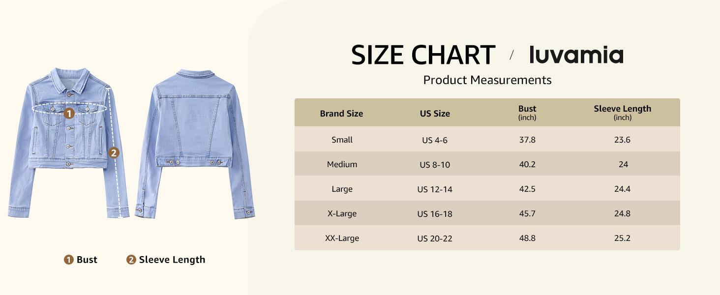 Luvamia Cropped Jean Jackets for Women Fashion Short Denim Shacket Jacket Lightweight Fitted Stretchy with Pockets Casual Long Sleeve Outerwear Luvamia Cropped Jean Jackets for Women Fashion Short Denim Shacket Jacket Lightweight Fitted Stretchy with Pockets Casual Long Sleeve Outerwear