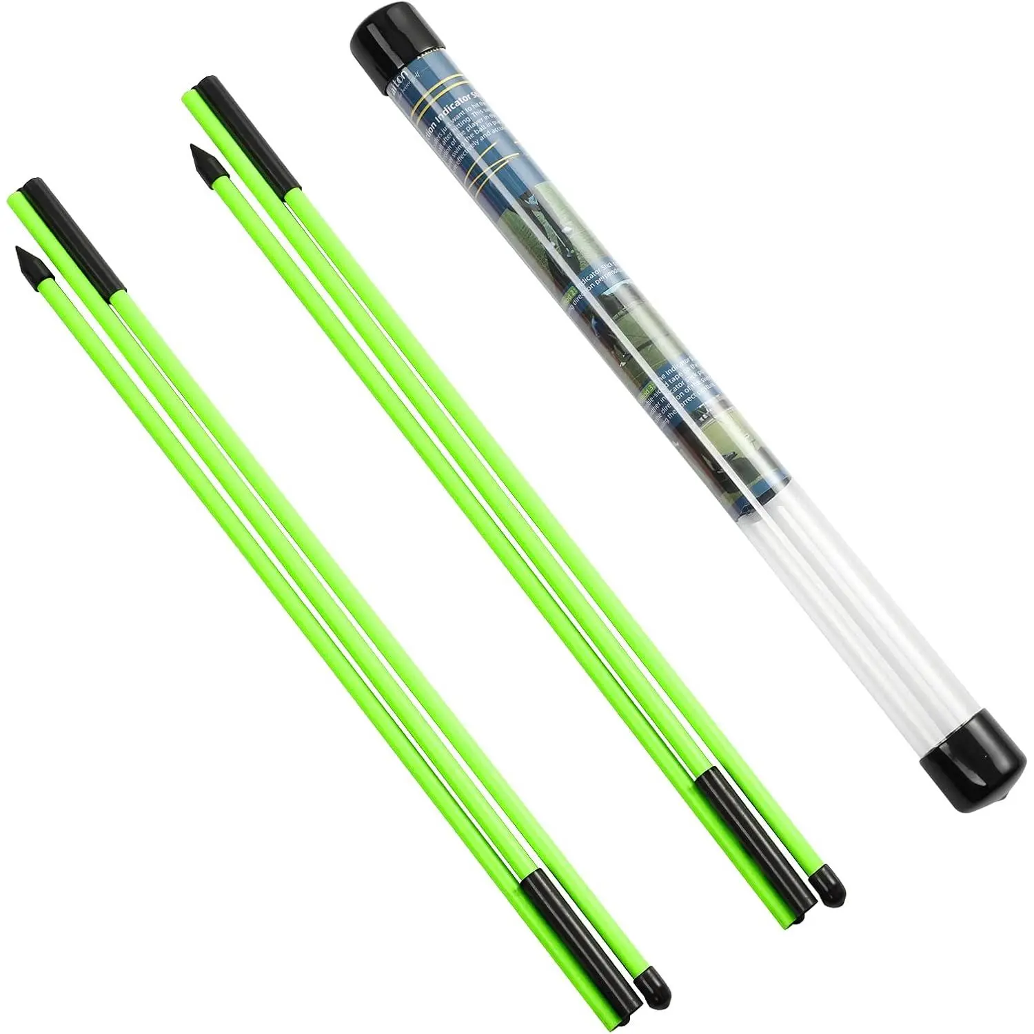 Golf Alignment Sticks - Collapsible Golf Practice Rods for Aiming, Putting, Full Swing Trainer, Posture Corrector with Clear Tube Case, Golf  Equipment