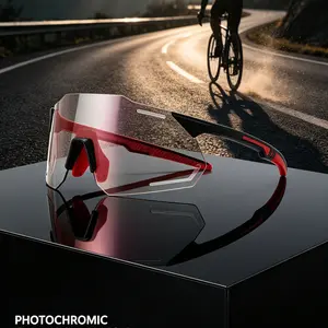 Automatic Light-Adjusting Goggles, Uv400 Protection, Anti-Fog, Impact Resistant, Mountain Bike Atv Riding Glasses, Quick Lens Change