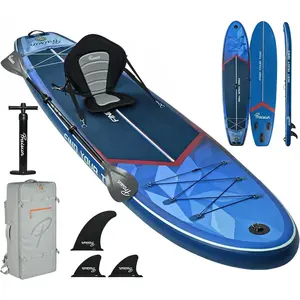 12’x35" Extra Wide Inflatable Paddle Board, 3-Fin SUP with Seat & Full Kit, 450lbs Capacity for Adults, Ideal for Fishing & Yoga