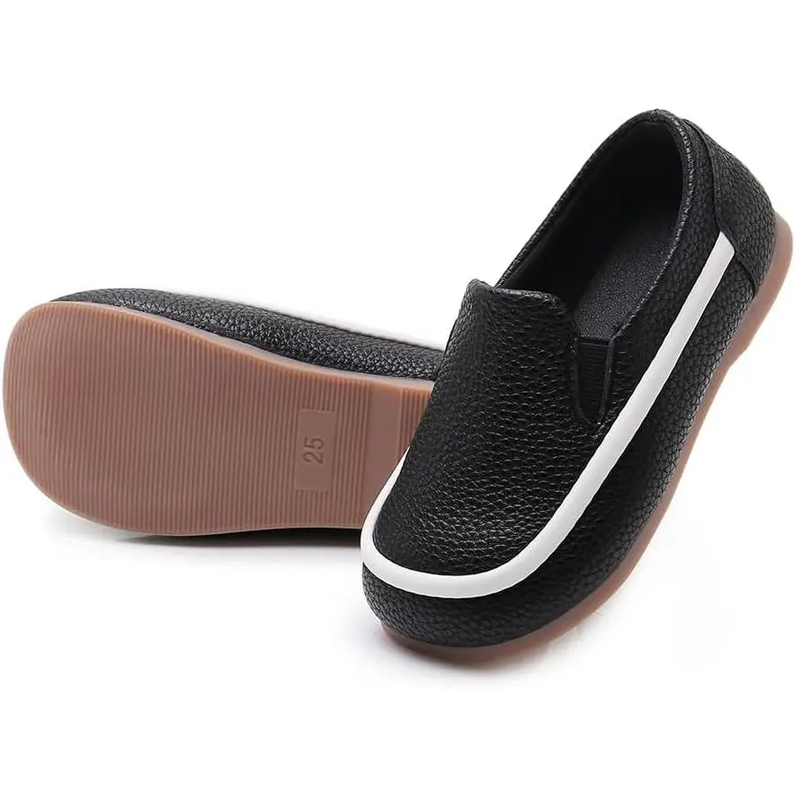Toddler Boys Girls Loafers Slip On Little Kids Oxford Dress Flats Casual Boat Shoes School Uniform Moccasin Daily Walking ShoesGift.
