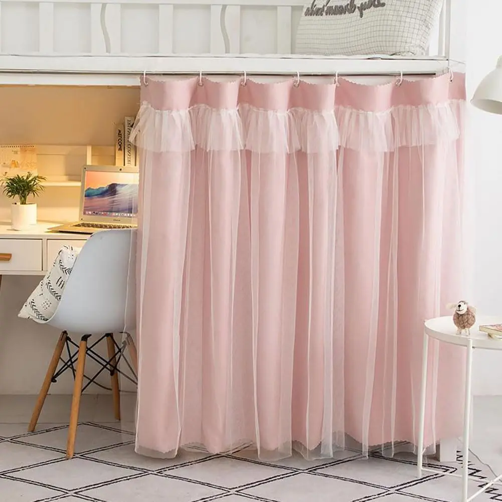 1 Panel Dorm Bunk Bed Students Dormitory Bottom Bed Cloth Dustproof Single Bed Blackout Curtains Net Panels Loft Bedding Tent Spread Shading Drapes