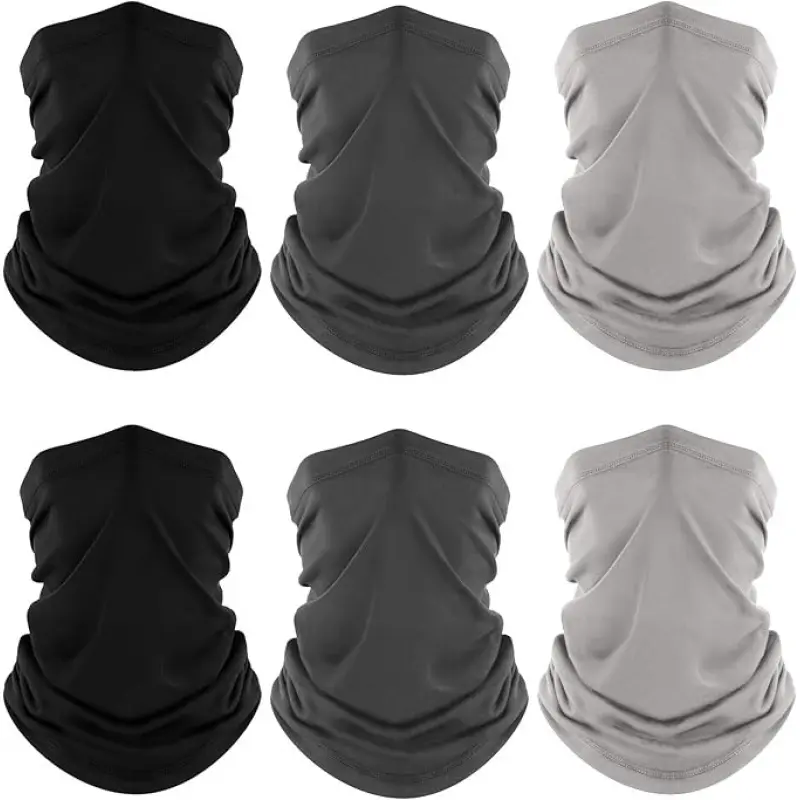 6-Pack Outdoor Multifunctional Headwear Neck Gaiter, Cooling Protection Bandana Face Mask Gator Scarf for Men and Women 003
