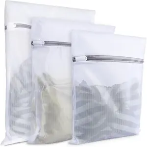 Mesh Laundry Bags for Delicates, 3 Pack Laundry Bags Mesh Wash Bags in 3 Sizes(1 Large, 1 Medium, 1 Small), Durable and Gentle Lingerie Bags for Washing Delicates, Garment Bag for Washing Machine