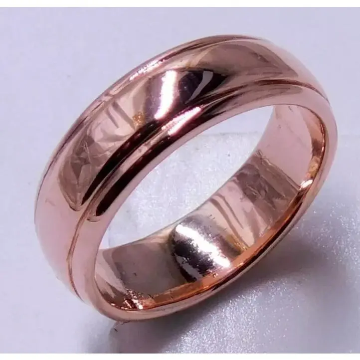 Solid Pure Copper Minimalist Healing Ring, Handmade, Unisex, Classic Band