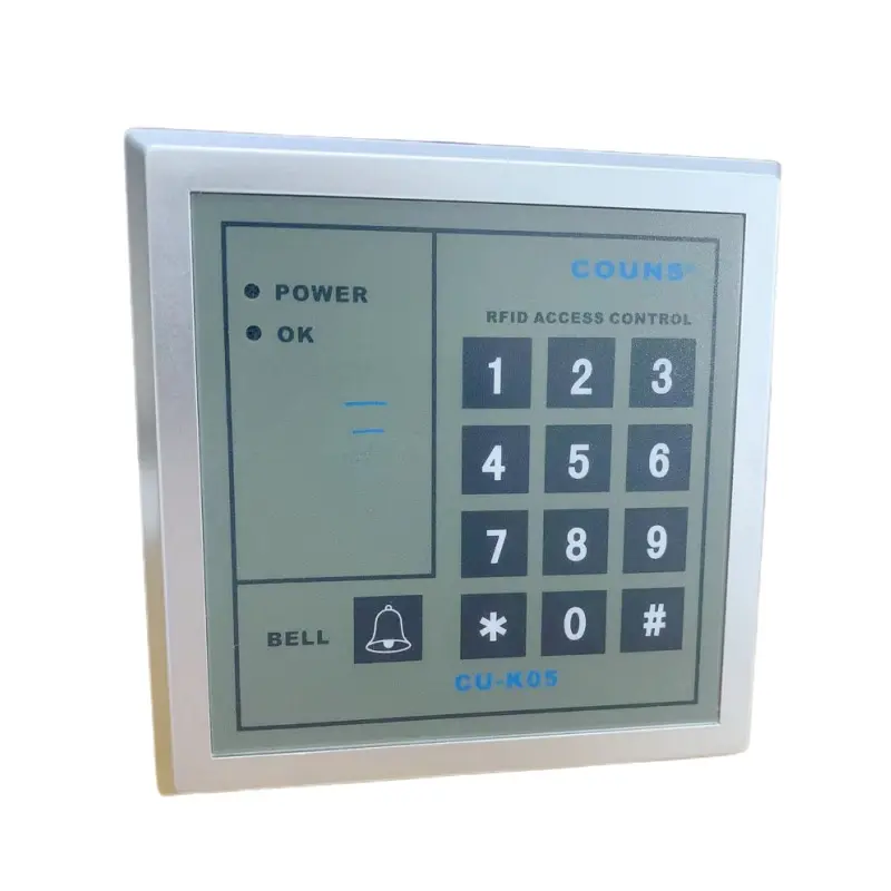 Access Control Main Unit - Anti-Drop Casing, Card Reader, Keypad Screen, Password Unlock, 10x10cm Compact Size, Standard Wiring Terminals, Integrated Control Circuitry, Electronic Door Lock Controller for Apartment, Store Door Access