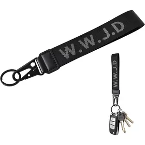 Christian Keychain Wristlet Streetwear Car Keychain Wrist Strap Fabric For Men