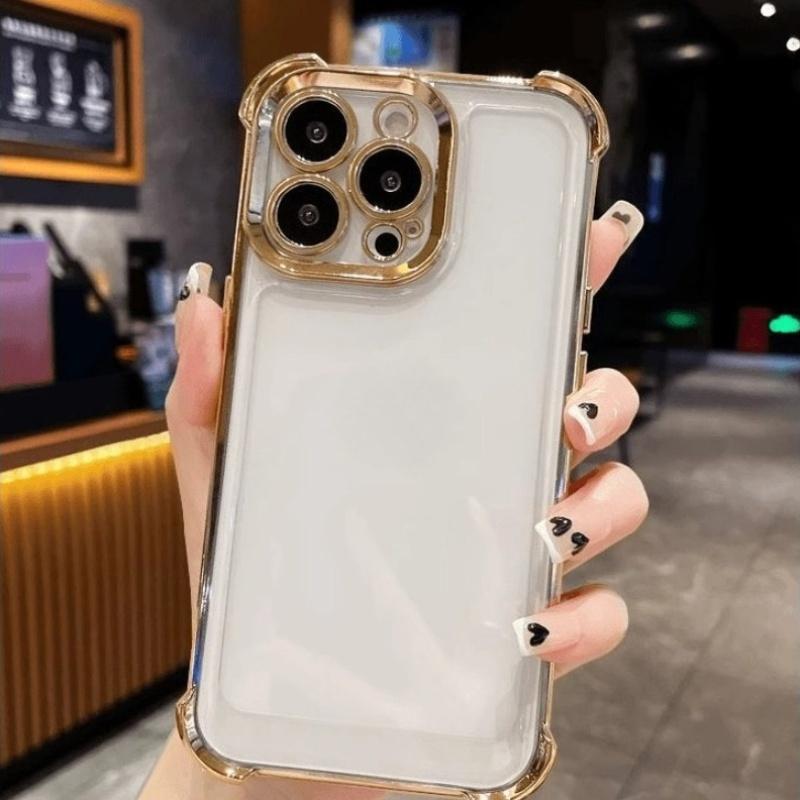 Electroplated Frame with Reinforced Corners for Impact Resistance Shockproof Case Compatible with iPhone 11 12 13 14 15 16 17 Plus Pro Max and 17 Air Premium Stylish Highquality