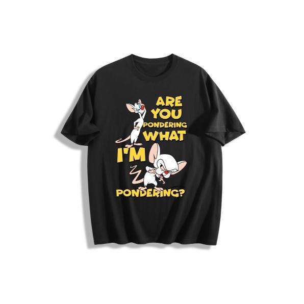 Runaway Brain Shirt: Are You Pondering What I'm Pondering?& What Do You Want Tonight? #RunawayBrainShirt #PinkyAndTheBrain #CartoonTshirt #NostalgiaTee #RetroTshirt  #CartoonLovers