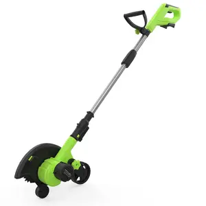20V Wireless Lawn Edger - 9" Brushless Electric Edger Tool - 3 Adjustable Depths - Steel Blade - Dual Wheels - Lightweight - 4.0Ah Battery & Charger - Garden, Sidewalk, Driveway, Yard Maintenance