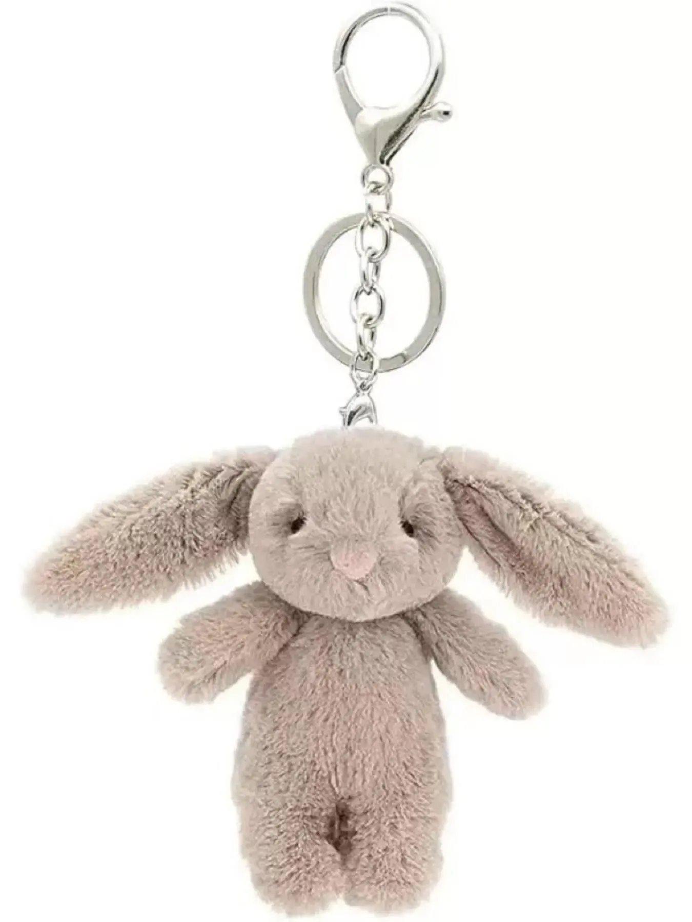 1PCS Cute Rabbit Keychain, Soft Furry Animal Keychain, Artificial Rabbit Fur Ball Plush Keychain Decoration, Car Keychain, Cute Keychain Accessory, Halloween Accessories, Fluffy Bunny Keychain