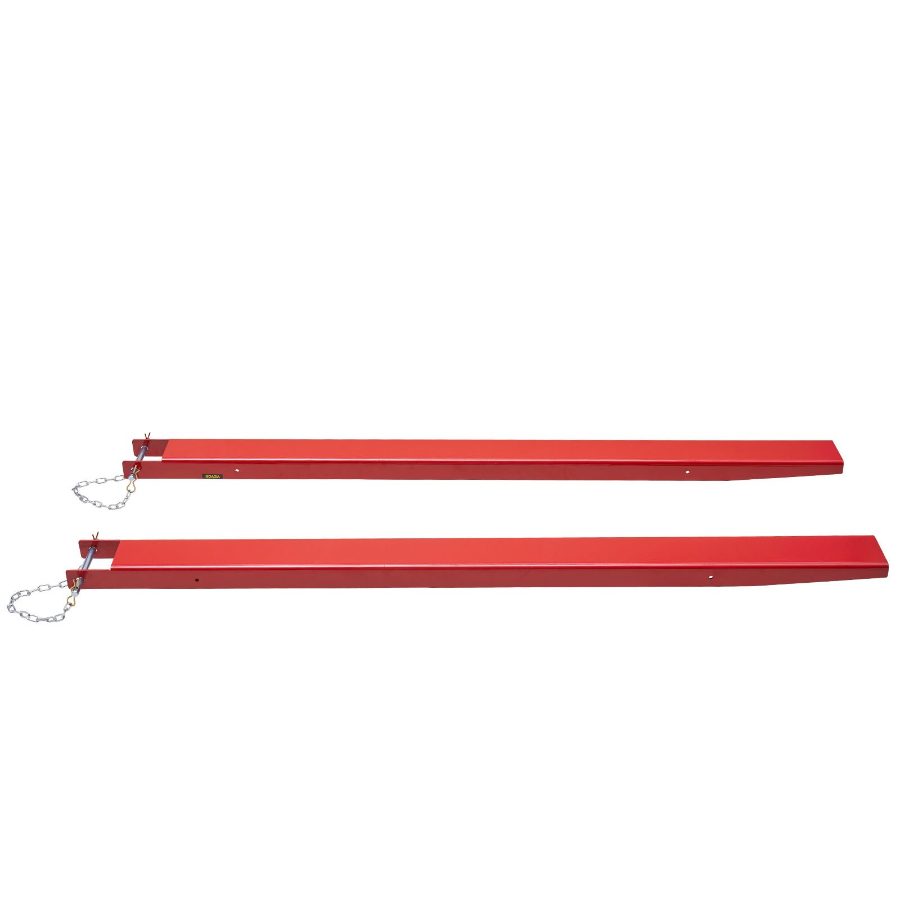 VEVOR Pallet Fork Extensions, 82 Length 4.5 Width, Heavy Duty Carbon Steel Fork Extensions for Forklifts, 1 Pair Forklift Extensions with Pins, Forklift Fork Attachments for Forklift Truck, Red