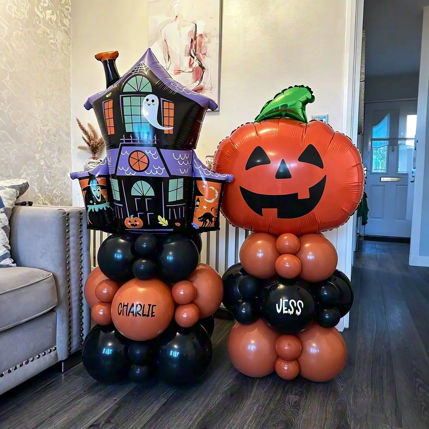 Halloween Balloon Stands Set, Balloon Stand Kits, 47/26pcs, Perfect for Halloween Decorations, Birthday Parties, Anniversary Celebrations, Bar Events, Dance Parties