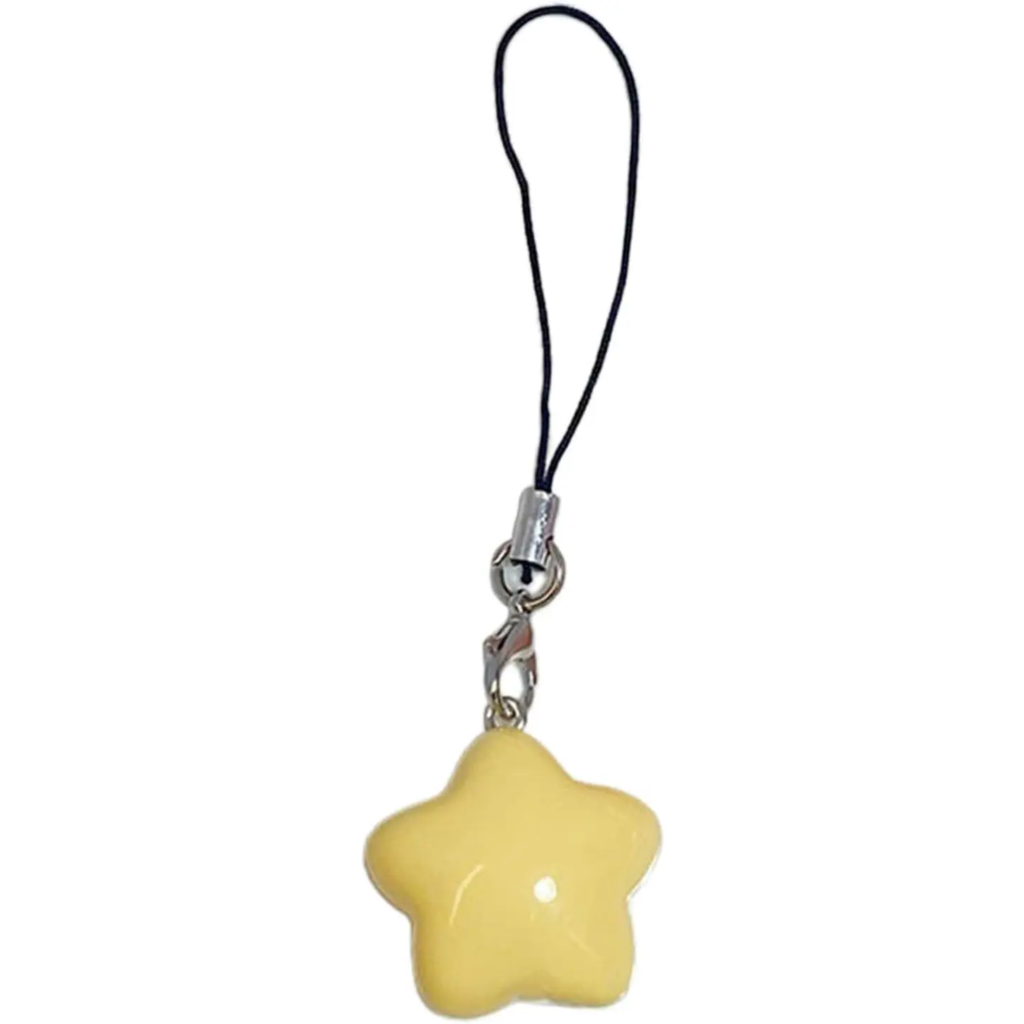Phone Chacin Phone Charm Lanyard Strap Bag  Pendant Decorations Ornament Fashion  Accessory, 7x2.5cm, Yellow
