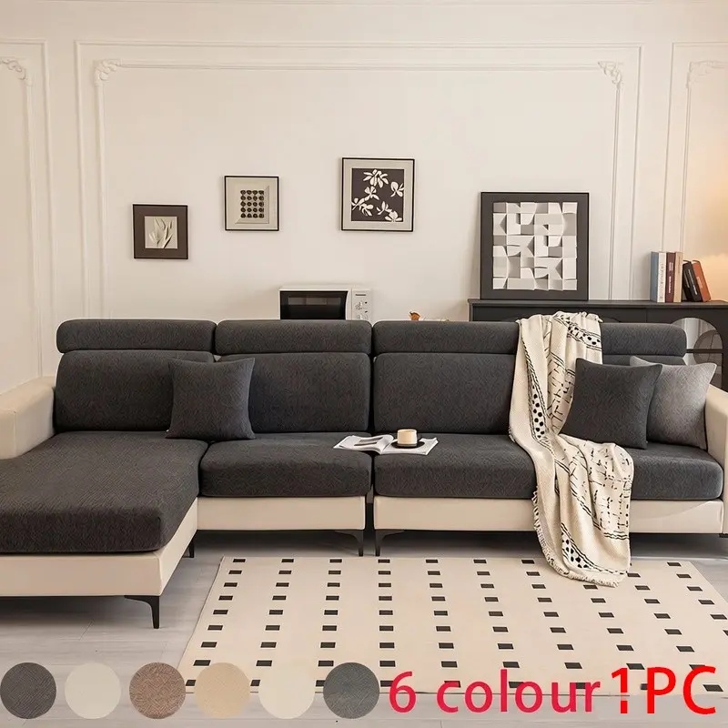 Modern Minimalist Dark Gray L-Shaped Fabric Sofa, Large Capacity Corner Sectional Couch, High Resilience Comfy Sofa for Small Space Living Room
