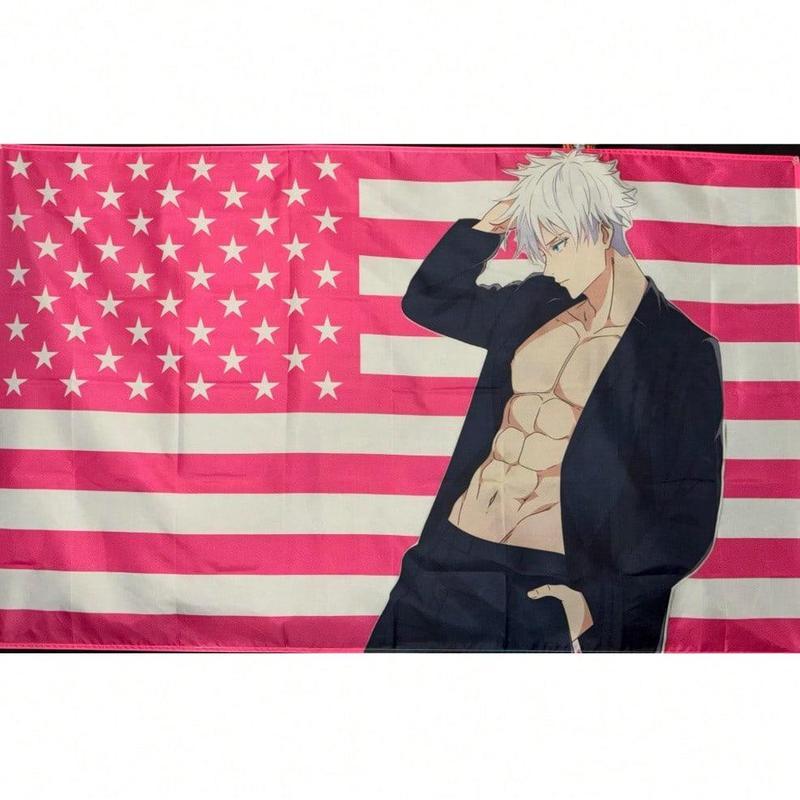 Tapestry  1pc Gojo Satoru Pink Tapestry , Room Decor Hanging Tapestry, Suitable For Bedroom Aesthetics, Great Gift For Boyfriend/Girlfriend, For Christmas,  Bedroom, Living Room, Custom Tapestry, Wall Decoration