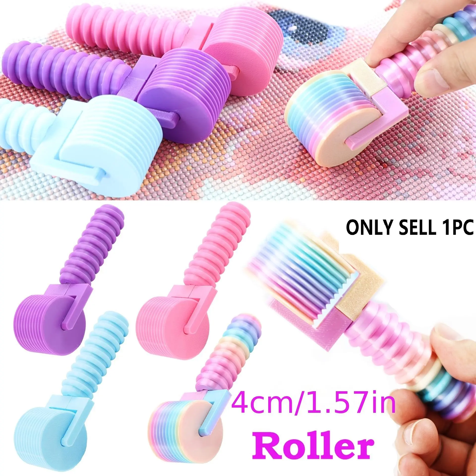 5D Diamond Painting Roller Kit, Water Drill Embroidery Accessories, Tight Adhesive Diamond Painting Compressing Wheel Tool for Adults DIY Craft Full Drills, Diamond Art Tools