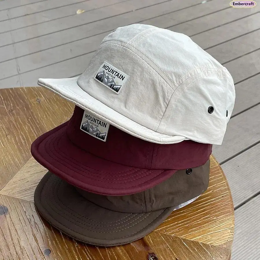 5-Panel Short Brim Running Cap, Unisex Lightweight and Breathable Quick-Dry Fabric with an Adjustable Fit for Outdoor Sports, Running/Hiking