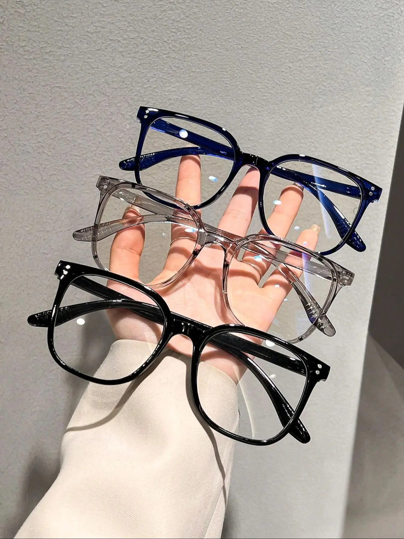 Simple Casual Eyeglasses for Everyday Use, Everyday Eyewear, Basic Square Frame Fashion Eyeglasses for Women & Men, Fashion Eyeglasses for Work, Daily Decor