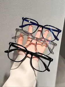 Simple Eyeglasses for Everyday Use, Basic Square Frame Fashion Eyeglasses for Women & Men, Fashion Eyeglasses for Work, Daily Decor