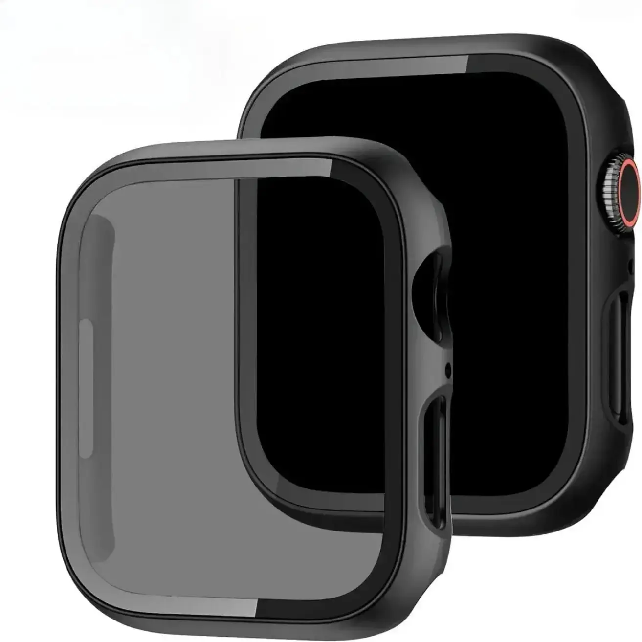 2026 2-in-1 Anti-Peeping Privacy Case for Apple Watch, Ultra Thin Cover Integrated Tempered Glass Screen Protector, Multi Sizes 38–49mm Fit All iWatch Series & Ultra, Stylish Full Anti-Drop Anti-Spy Protective Accessory for Men Women Daily Office Outdoor