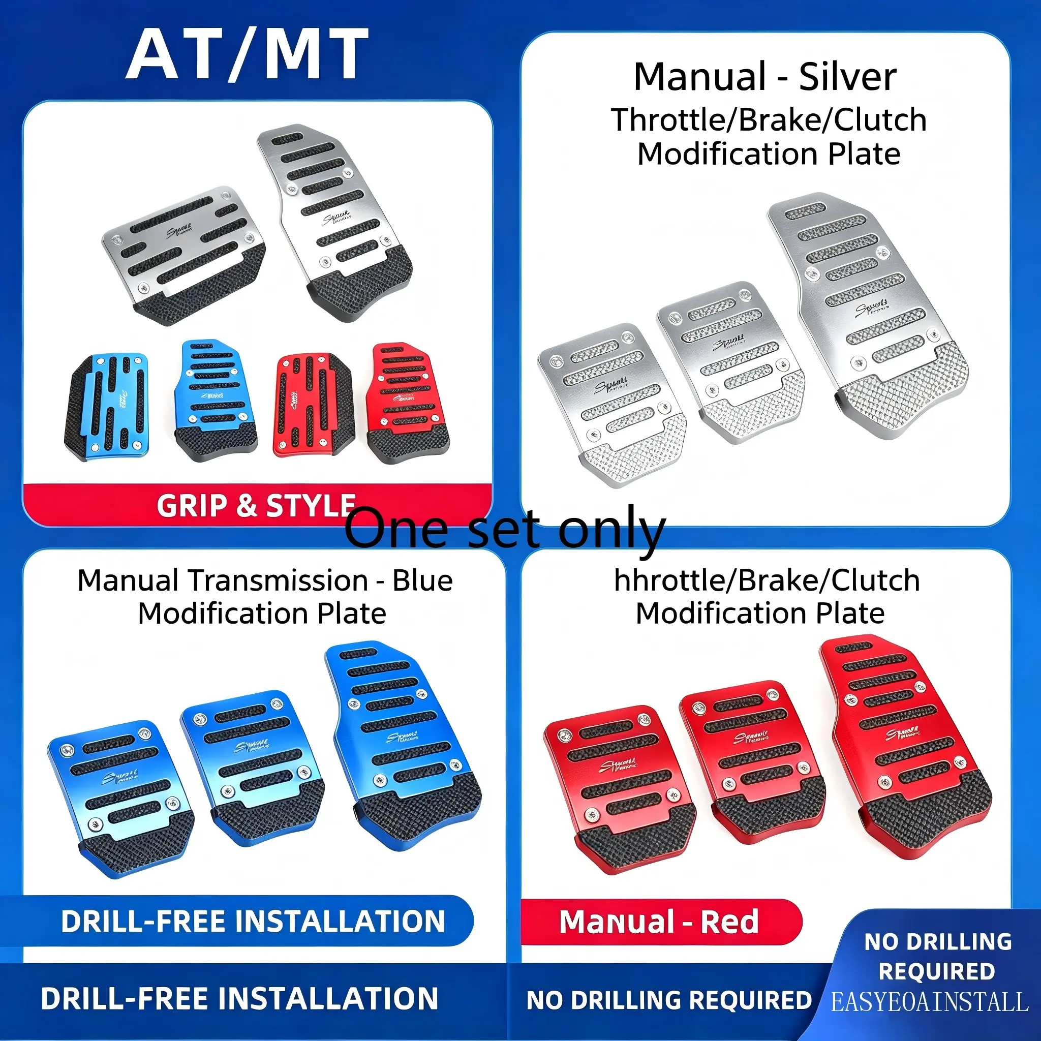 Car Brake Pedal for Automatic and Manual Transmission, Universal Car Foot Pedal, Suitable for All Types of Vehicles, Automotive Car Accessories