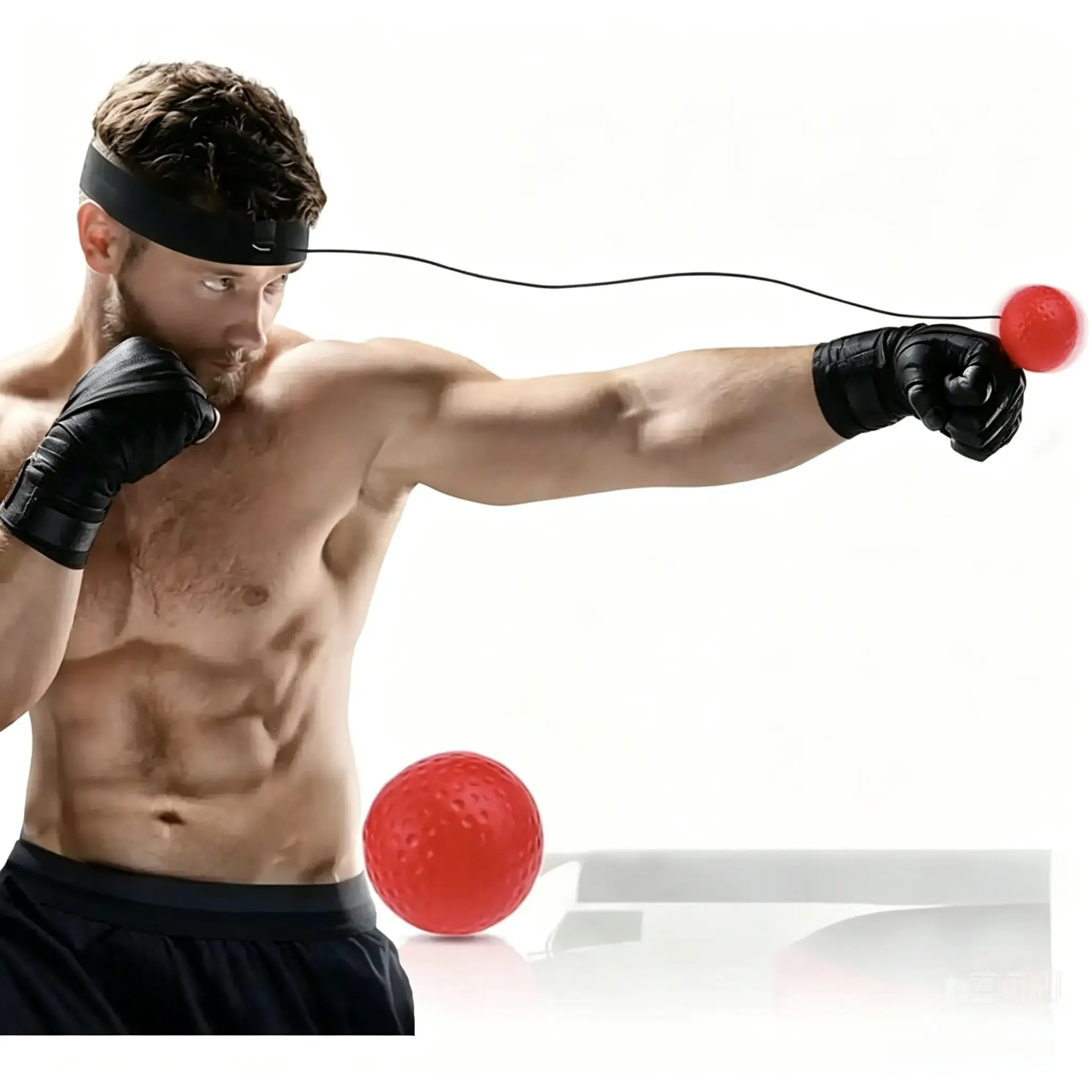 Boxing Ball with Headband, Boxing Reflex Ball Headband Set |Adjustable Speed Trainer for Adults & Kids | Portable Boxing Punch Ball to Improve Reaction and Speed for Training and Fitness