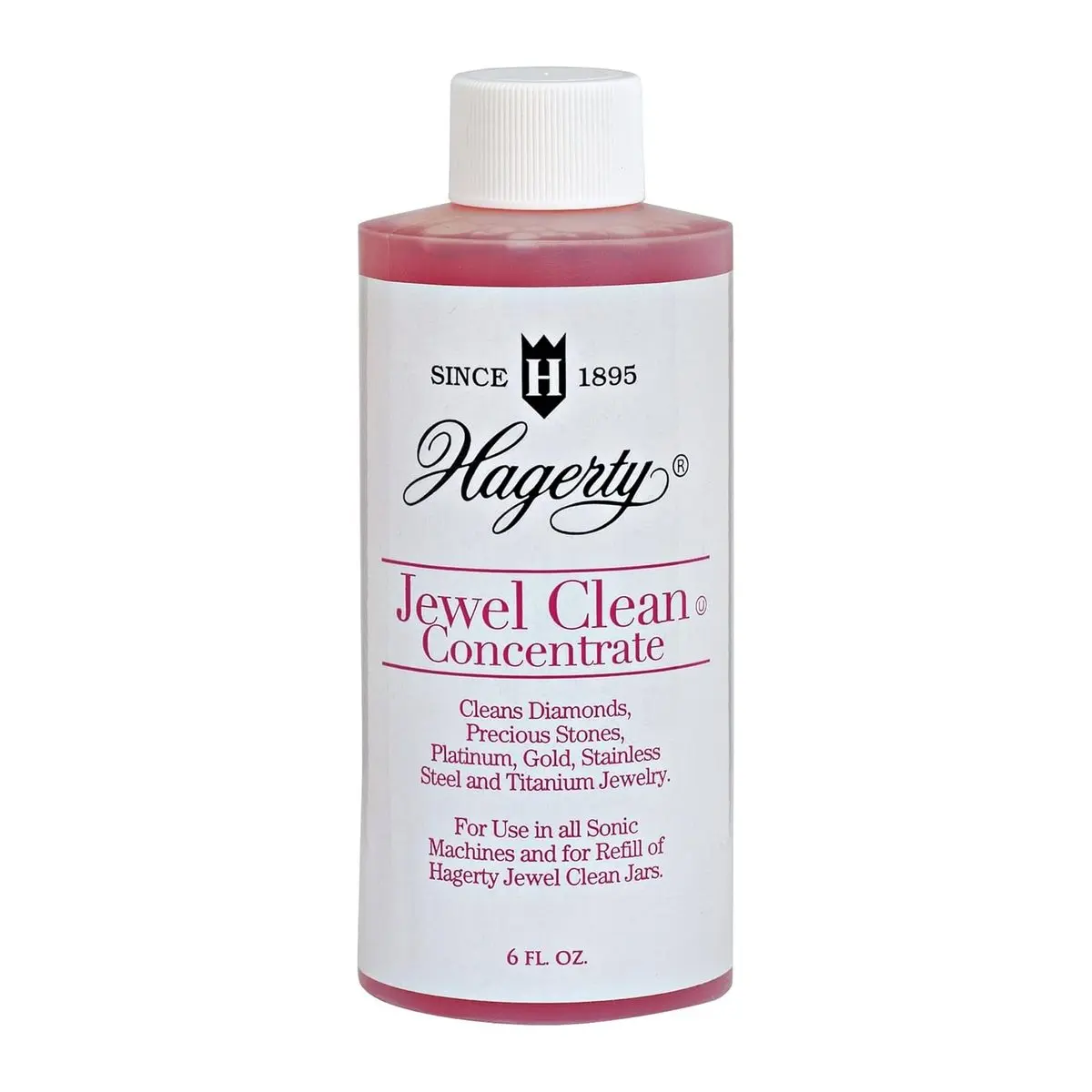 Household Ultrasonic Jewelry Cleaner Concentrate - 6 fl oz Ammonia-Free Stainless-Safe Liquid Solution for Gold, Silver & All Ultrasonic Machines