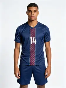 26 27 New Football Kit Set, European Championship Jersey, Paris Eiffel Tower City Sports Suit, Short Sleeve Shirt, Shorts, Training Gear