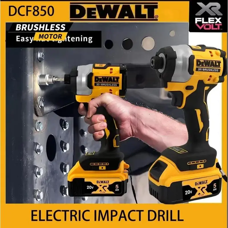 DCF850 Impact Driver & DCF805 Hammer Drill Combo  For Professional Fastening And Drilling Multi-Tool Fieldmaster variable speed controller men dad husband adult, Cordless High Torque, Power Drill Set home garage heavy-duty applicatio