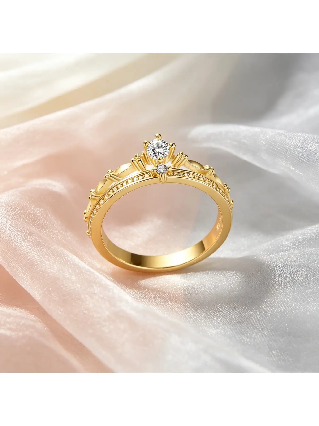 Double Thin Band Textured Bead Edge Dual Stone Gold Wedding Band, Minimalist Stack Thin Eternity Band, Cold Niche Birthday Gift for Office Ladies, Daily Stackable Women Jewelry, Fit for Valentine Dates and Thanksgiving Memorial Gift Occasions