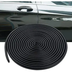 Door  Protector,Rubber  Door Protectors No Glue  Accessories Rubber U Shape  Trim Door Protectors Seal for Sedan, , SUV, ATV, (Black,65.6Ft)