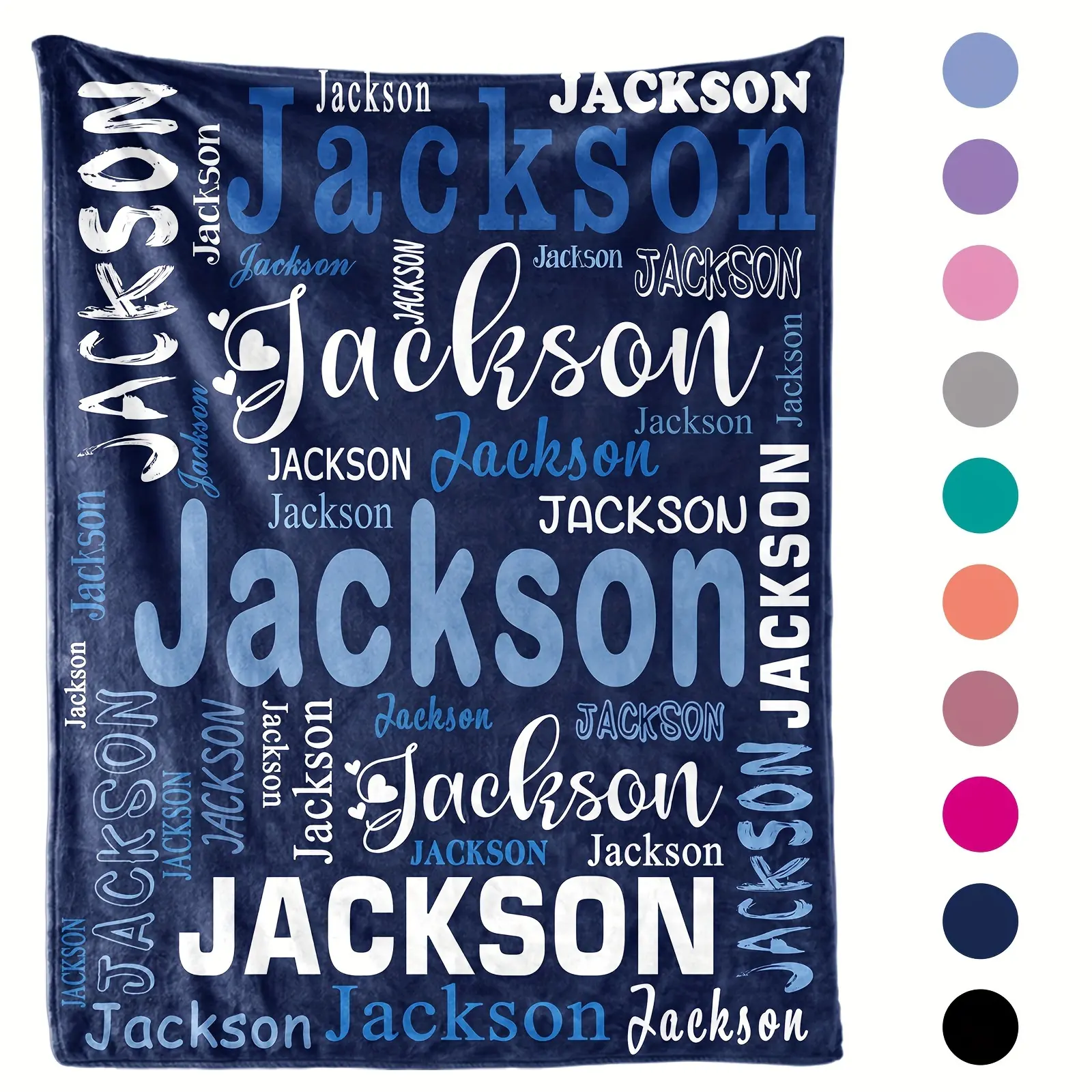 A personalized blanket, custom-made with a name, soft and comfortable, highly suitable for sofas, naps, and offices. An excellent gift for friends, family, birthdays, or couples.