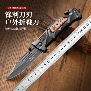 Tactical Folding Knife, High Carbon Steel Survival Tool, Sharp EDC Pocket Knife for Camping, Hiking & Outdoor Utility
