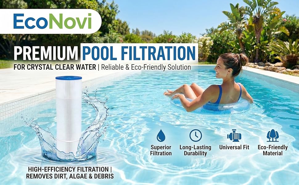 CC150 Pool Filter Cartridges Compatible with Pentair Clean & Clear 150, Replacement for Pleatco PAP150, Pentair R173216, Unicel C-9415, 150 sq.ft