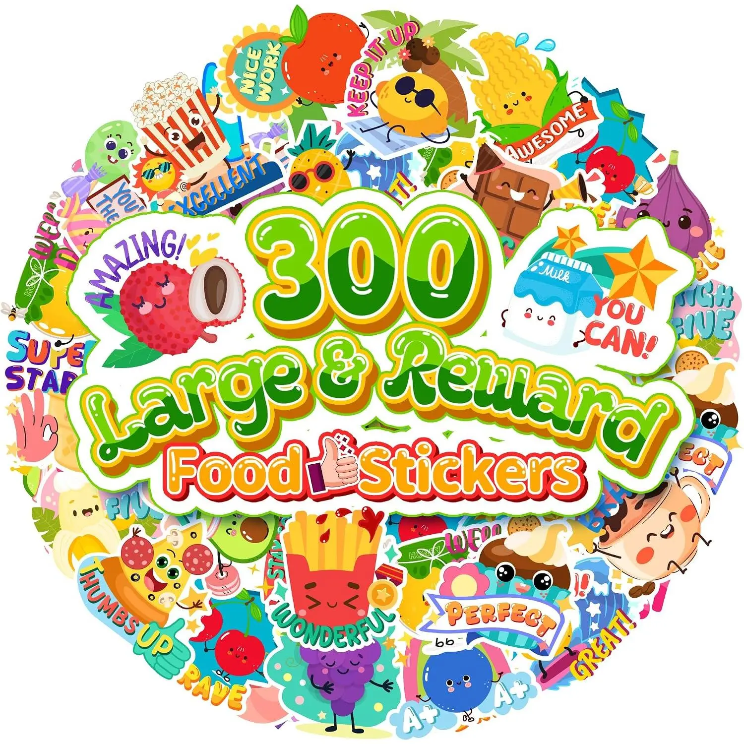 300 count Large Scratch and Sniff Stickers, Scented Smelly Stickers for  | Bigger Motivational  Sticker with 25 Scents, Incentive Teachers Students Sticker  Haves for Classroom School