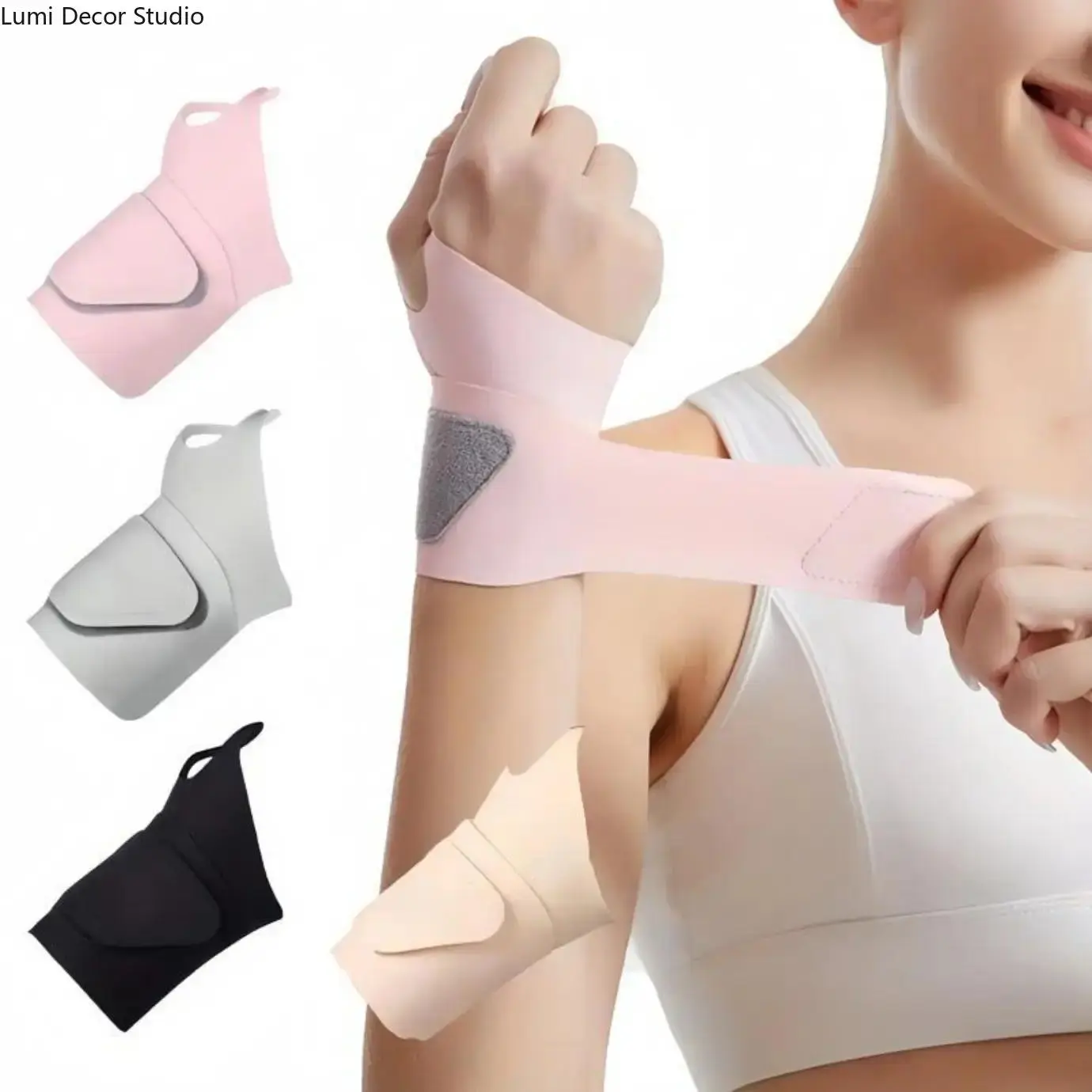 4-Pack Adjustable Nylon Wrist Support Braces - Lightweight Adjustable Compression Bandage for Sports, Everyday Use, Versatile, Housework, Set, Female, Customizable Support, Ultra-Thin, Comfortable, Nylon Fabric