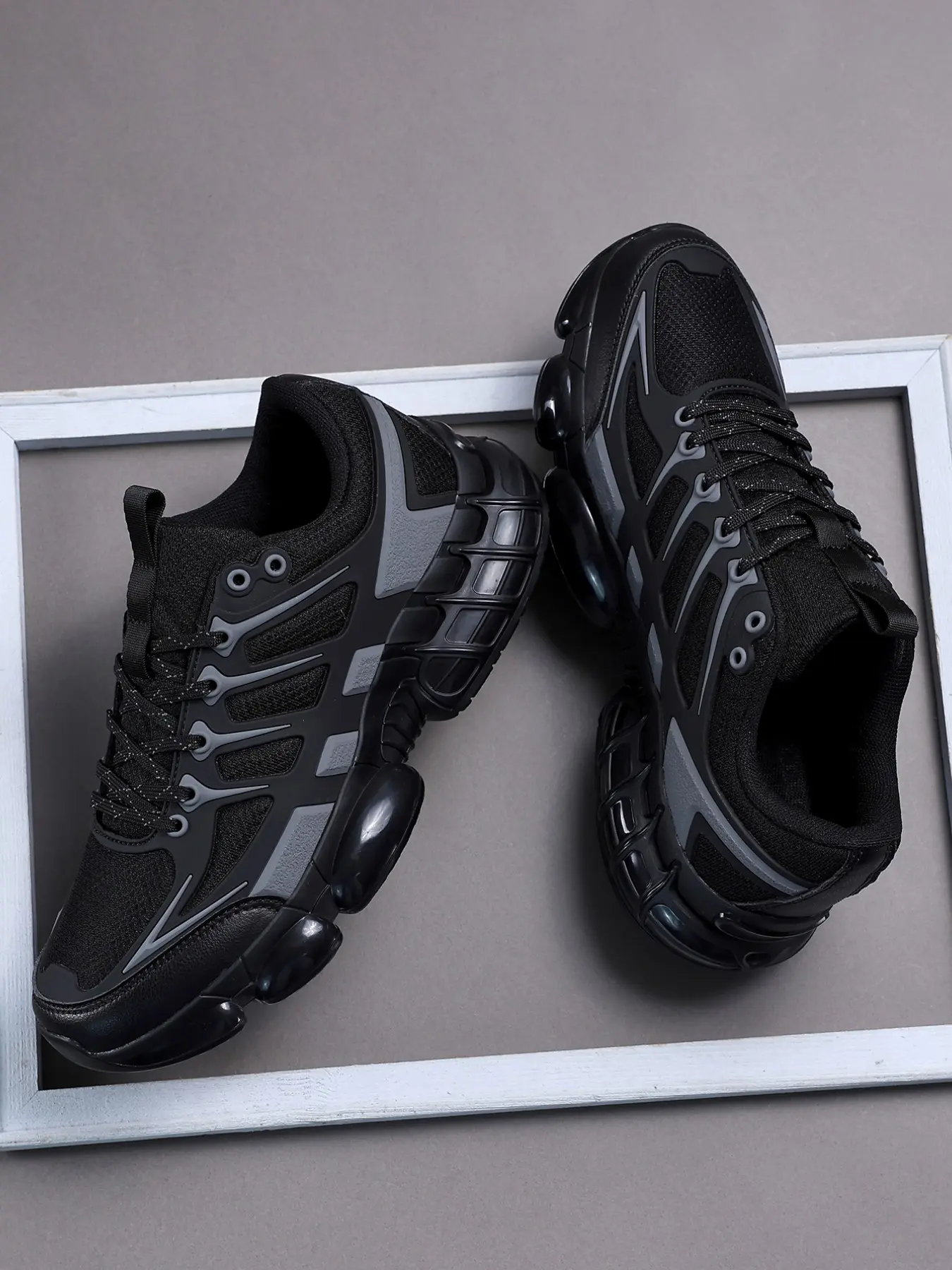 New High-Quality Men's Casual Shoes, Comfortable Laces, Sporty Outdoor Footwear, Sports Trainers, PU Leather, Patchwork Design, All Seasons