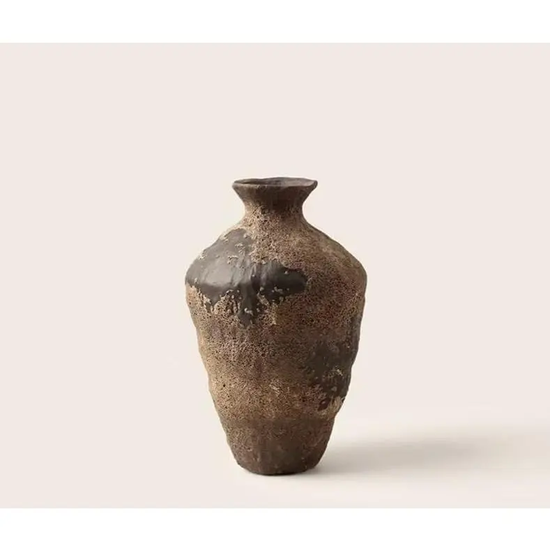 Wabi-Sabi Coarse Pottery Vintage Vase: Let Your Home Breathe with Natural Zen
