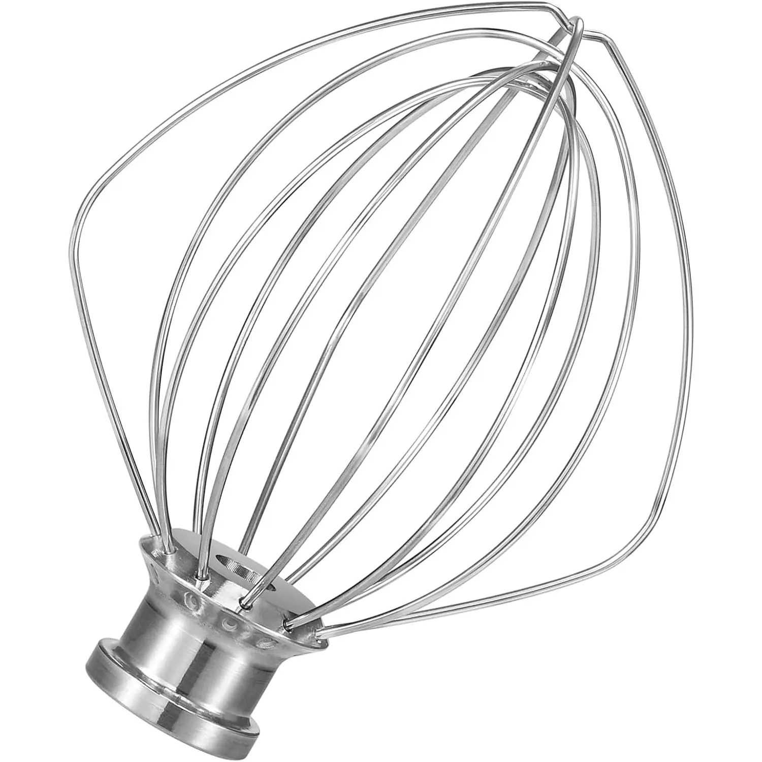 K45WW Dishwasher Stainless Steel Wire Whip Attachment, 6 Wire Whisk fits KitchenAid 4.5 and 5 Quart Tilt-Head Stand Mixers, Dishwasher Safe
