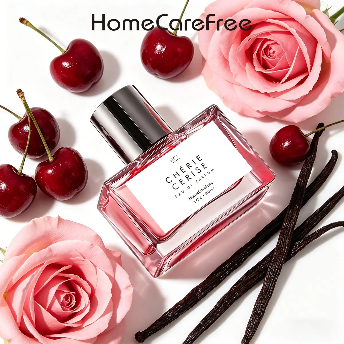 Hcf Chérie Cerise Perfume, Ruby Berries Blush, Sweet-Tangy Notes, Juicy Cherry Sweetness, Summer Charm, French Riviera Vibe