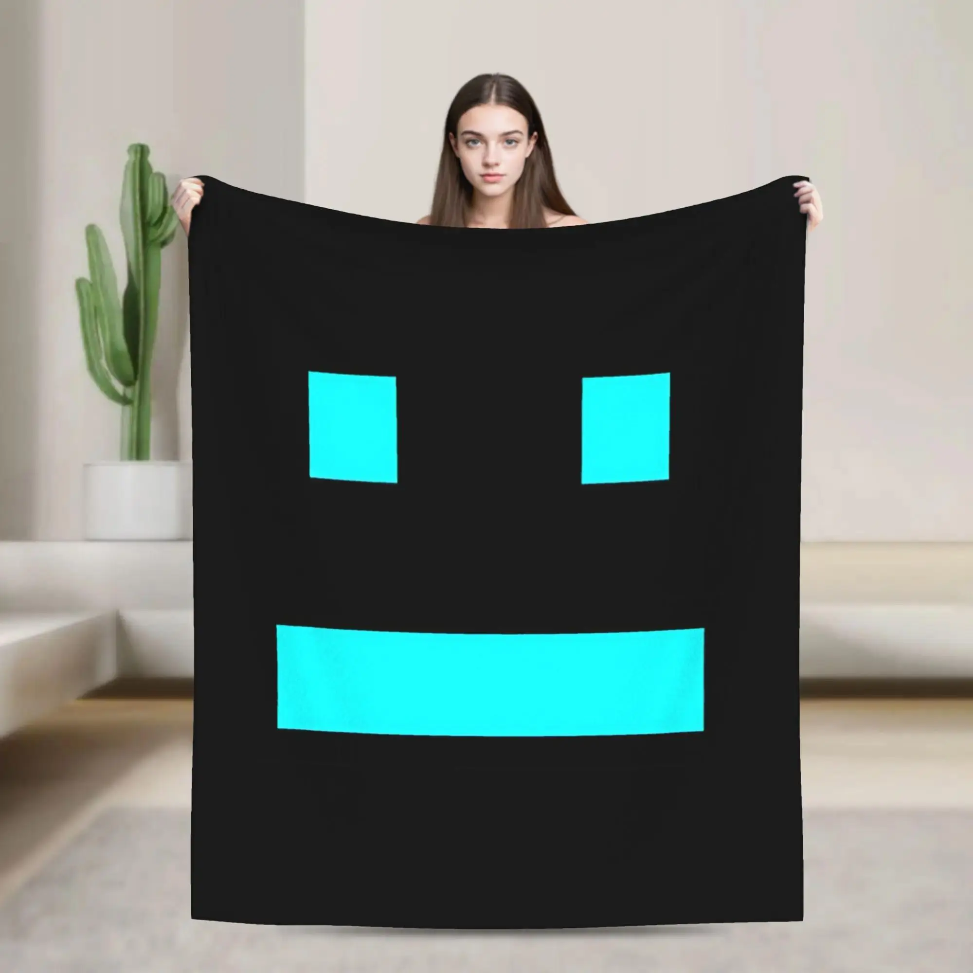 Geometry Gaming Flannel Blanket – Warm Throw for Gaming Desk, Sofa, Bedroom and Weekend Relaxation