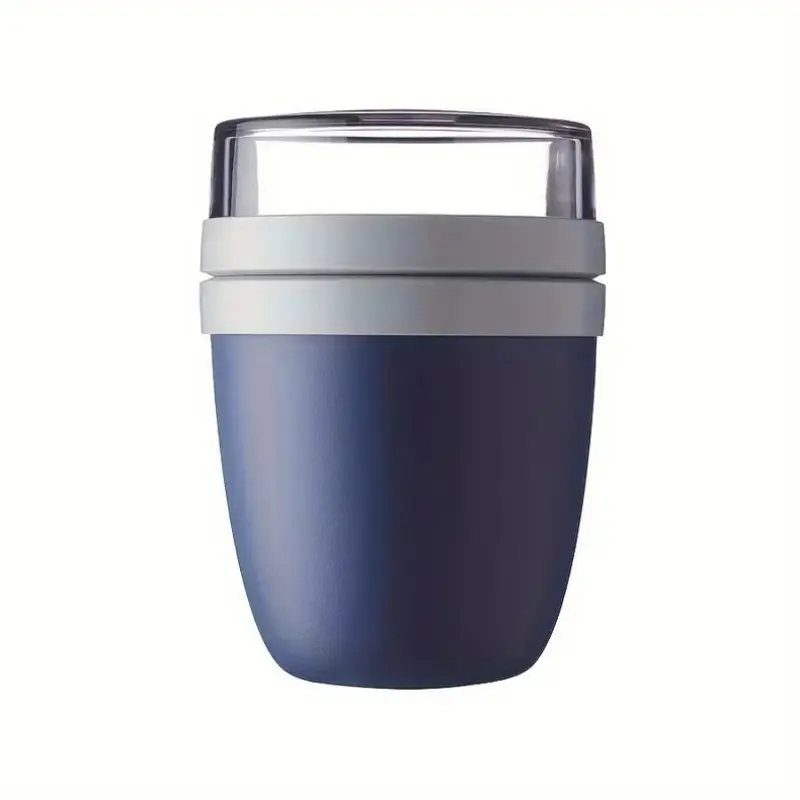 Dual-Compartment Portable Breakfast Cup – Leak-Proof Yogurt & Cereal Container with Dry/Wet Separation; Reusable Travel Jar for Snacks, Oatmeal, or Salads – Ideal for Commuting, School, and the Gym