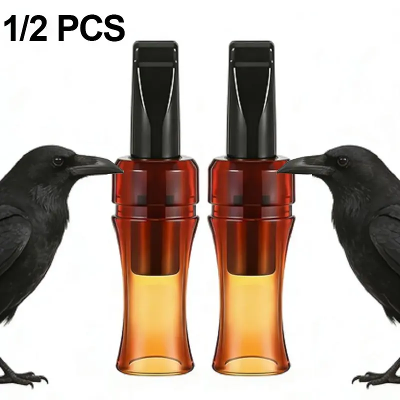 1/2 Count Crow Caller Whistle – Raven Portable Crow Luring Whistle, Realistic Sound Imitation for Attracting Crows, Durable Outdoor Hunting Birdwatching Accessory Suitable for Beginners and Professionals an Ideal Gift for Nature Lovers, Decoy