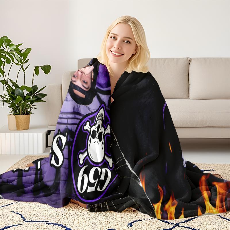 Soft Funny Throw Blanket:uicideboy G59 Classic Graffiti Fleece Blanket - $B Logo & Iconic Symbols Ultra Soft Plush Throw, Underground Hip Hop Merch, Dark Aesthetic Home Decor, Cozy Gift for $uicideboy$ Worshippers