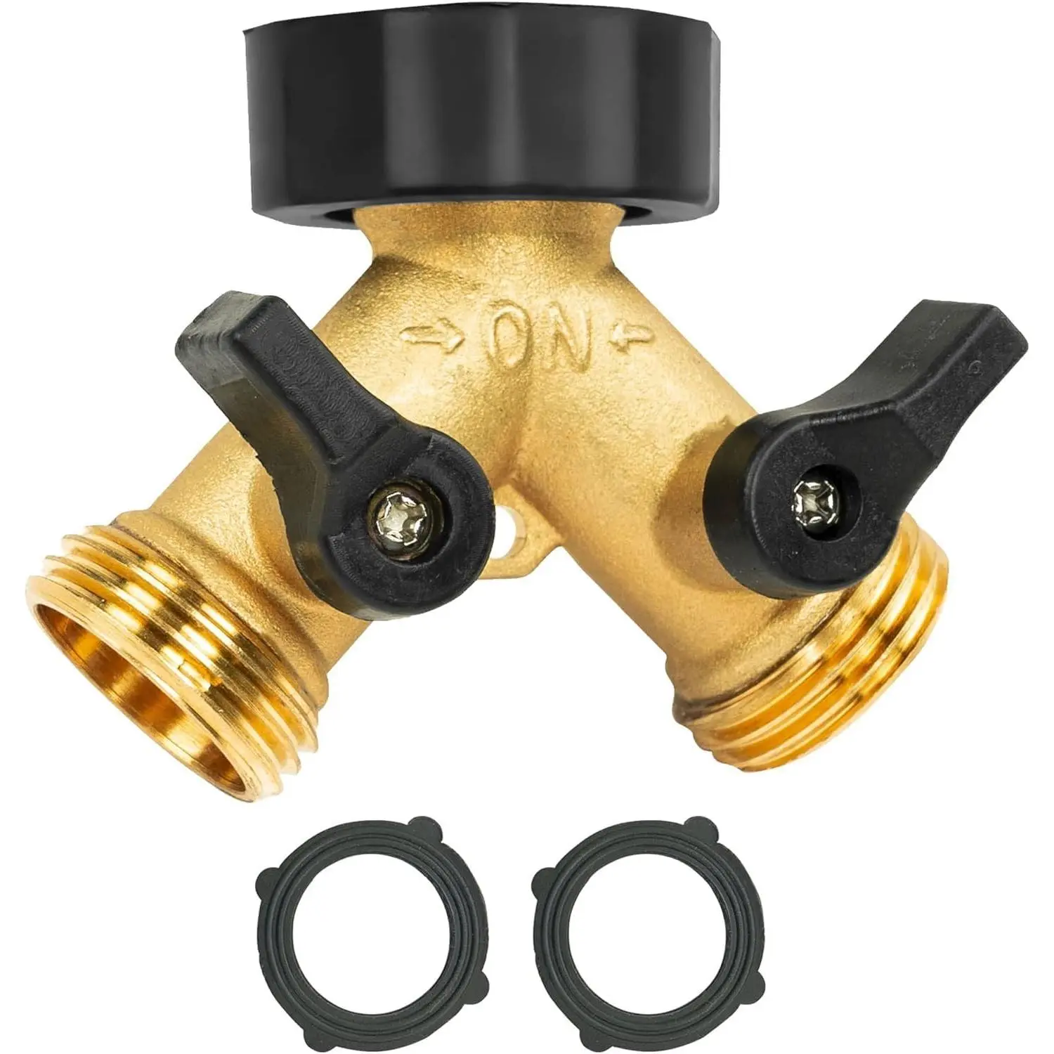 Garden Hose Splitter 2 Way Heavy Duty,Faucet Splitter, Outdoor Faucet Splitter, y Adapter for Water Hose, Water Spigot Splitter (1Pcs)