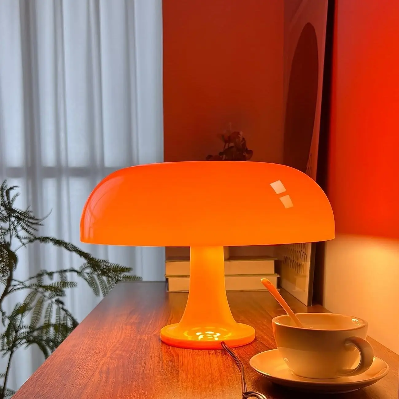 LED Mushroom Ambient Light, Decorative Table Lamp, 3-Color Romantic Art Desk Lamp, Adjustable Desk Lighting, USB Plug-in Powered & Rechargeable Battery Dual Use, Bright Glow, Modern Design, Button Control Night Lamp